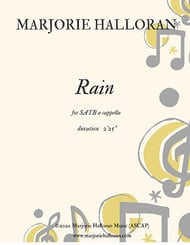 Rain SATB choral sheet music cover Thumbnail